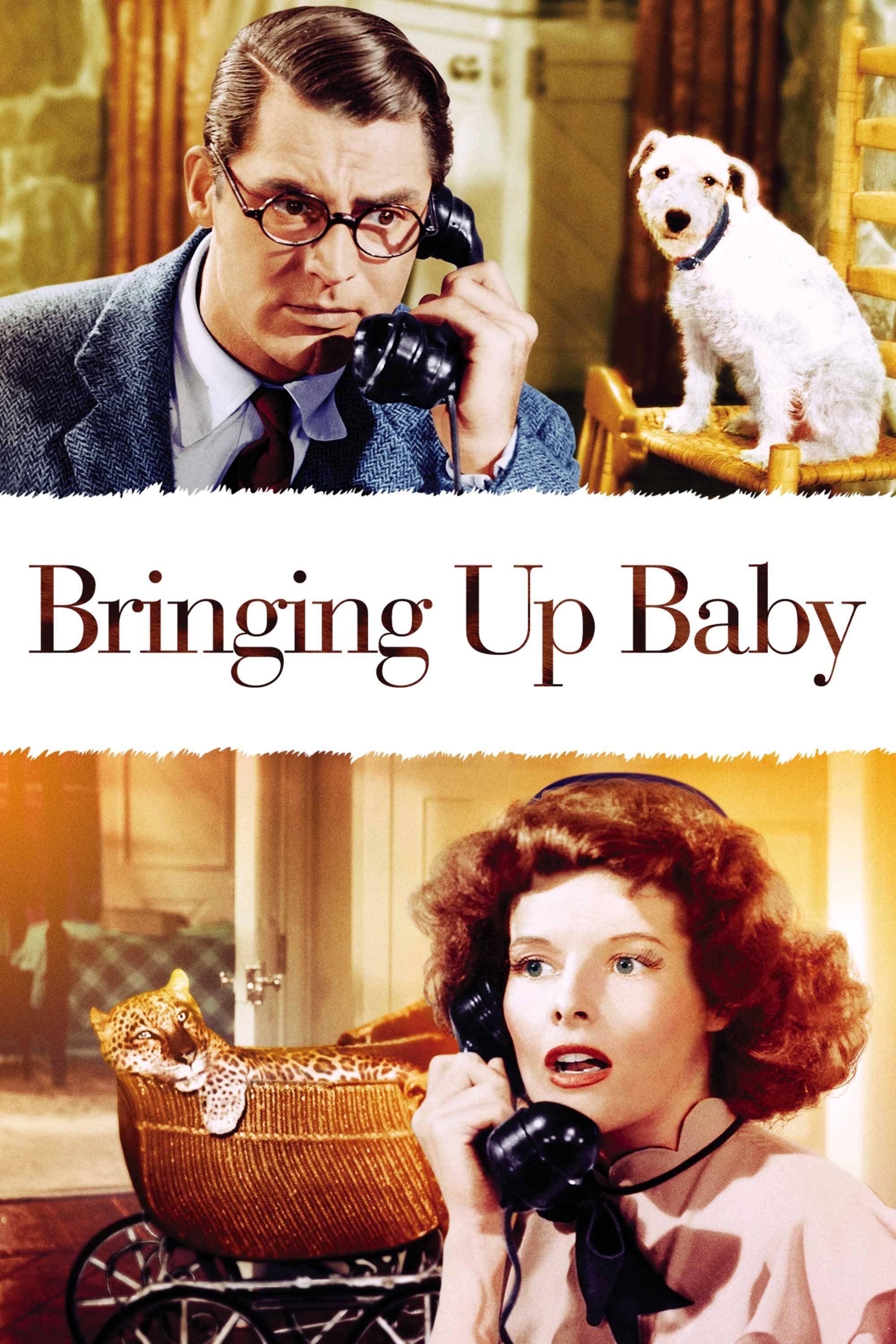 Poster artwork for Bringing Up Baby (1938).