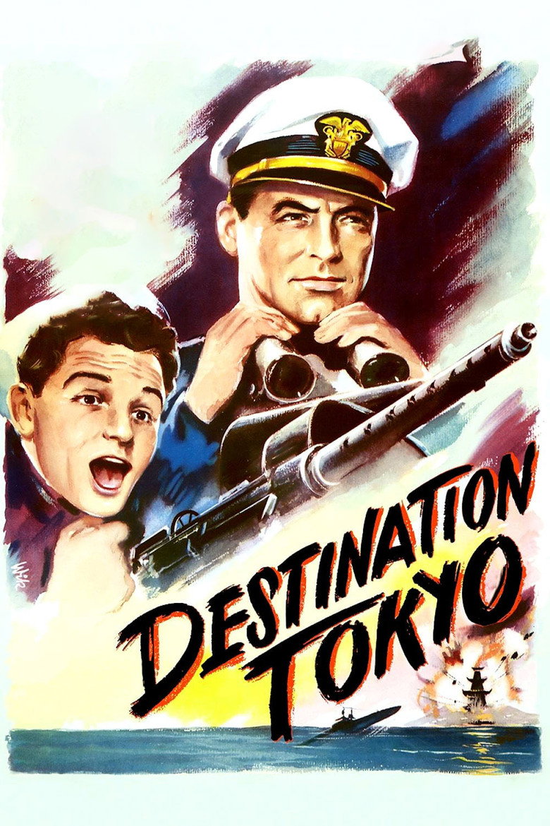 Poster artwork for Destination Tokyo (1943).