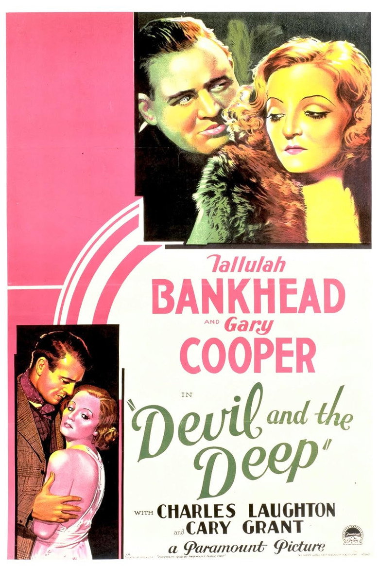 Poster artwork for Devil and the Deep (1932).