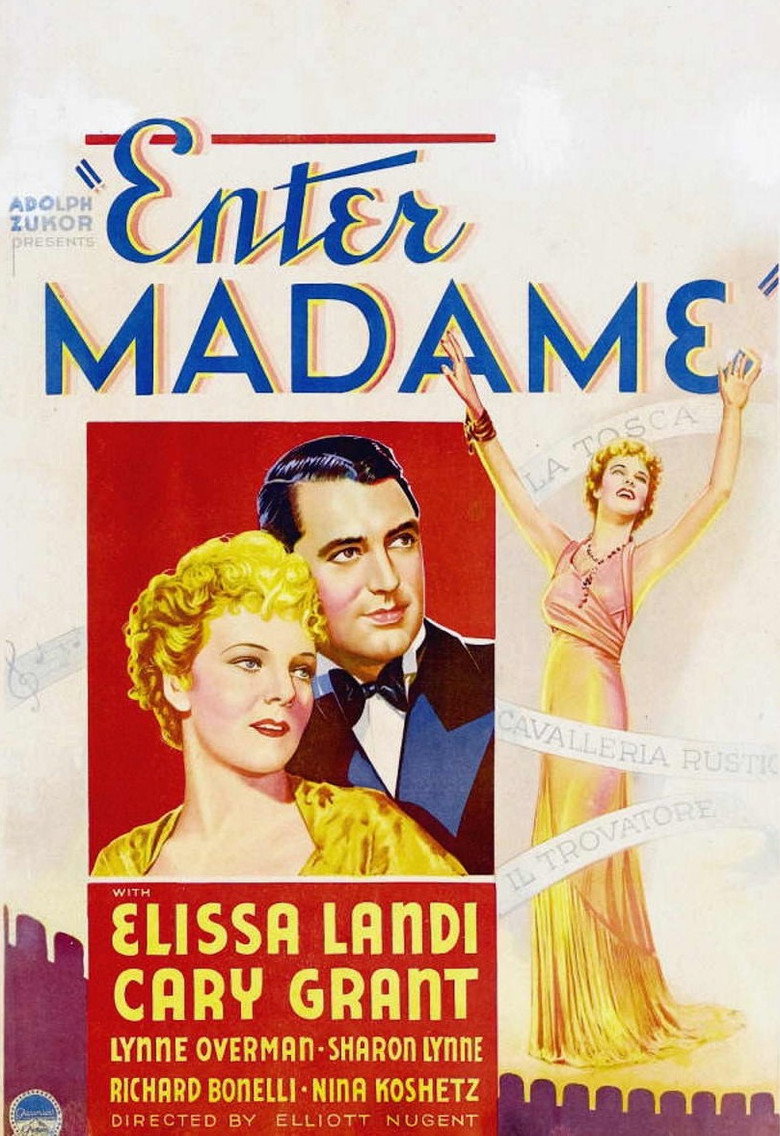 Poster artwork for Enter Madame (1935).