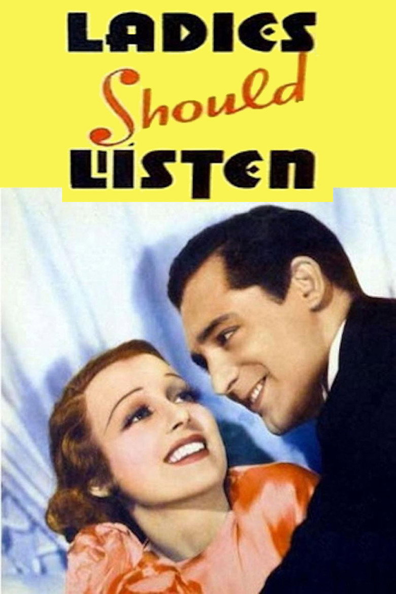 Poster artwork for Ladies Should Listen (1934).