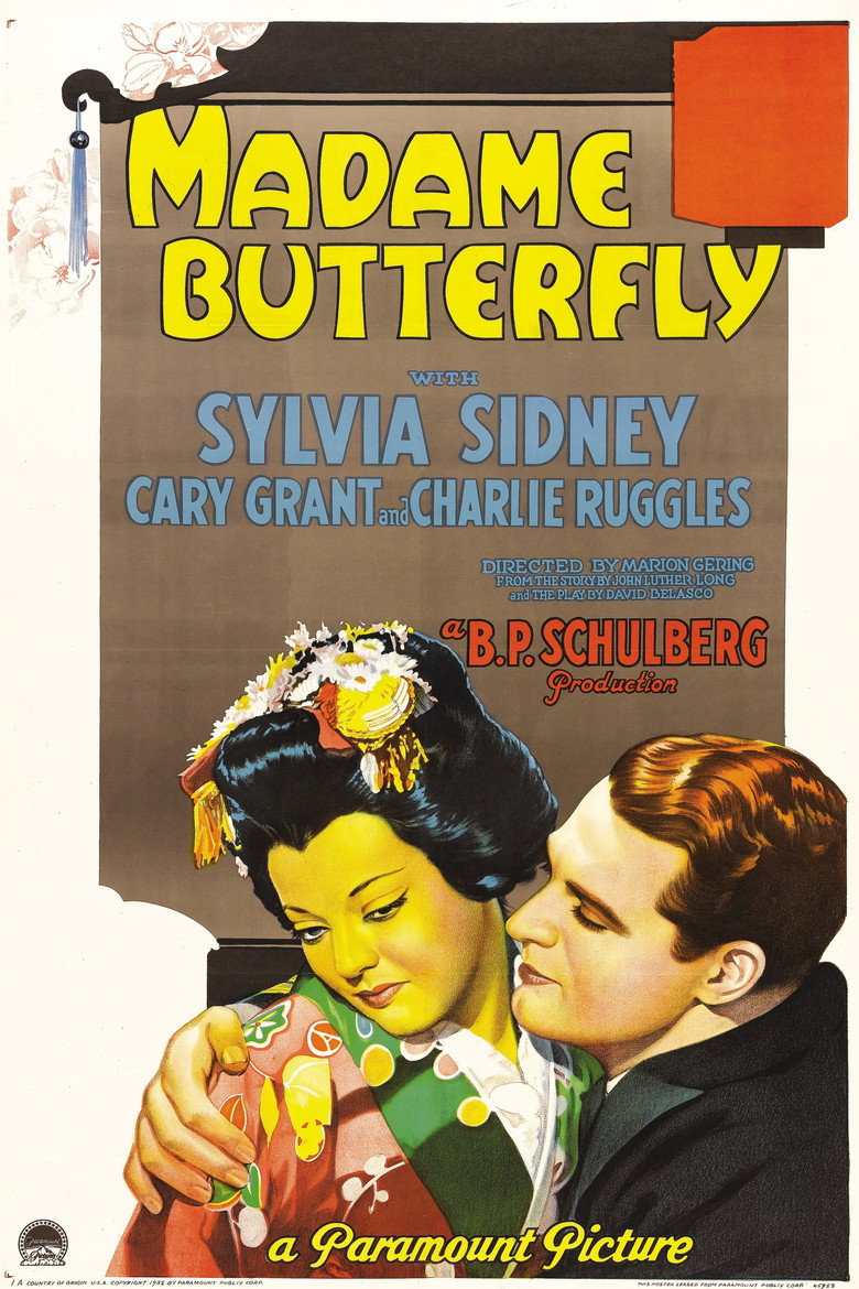 Poster artwork for Madame Butterfly (1932).