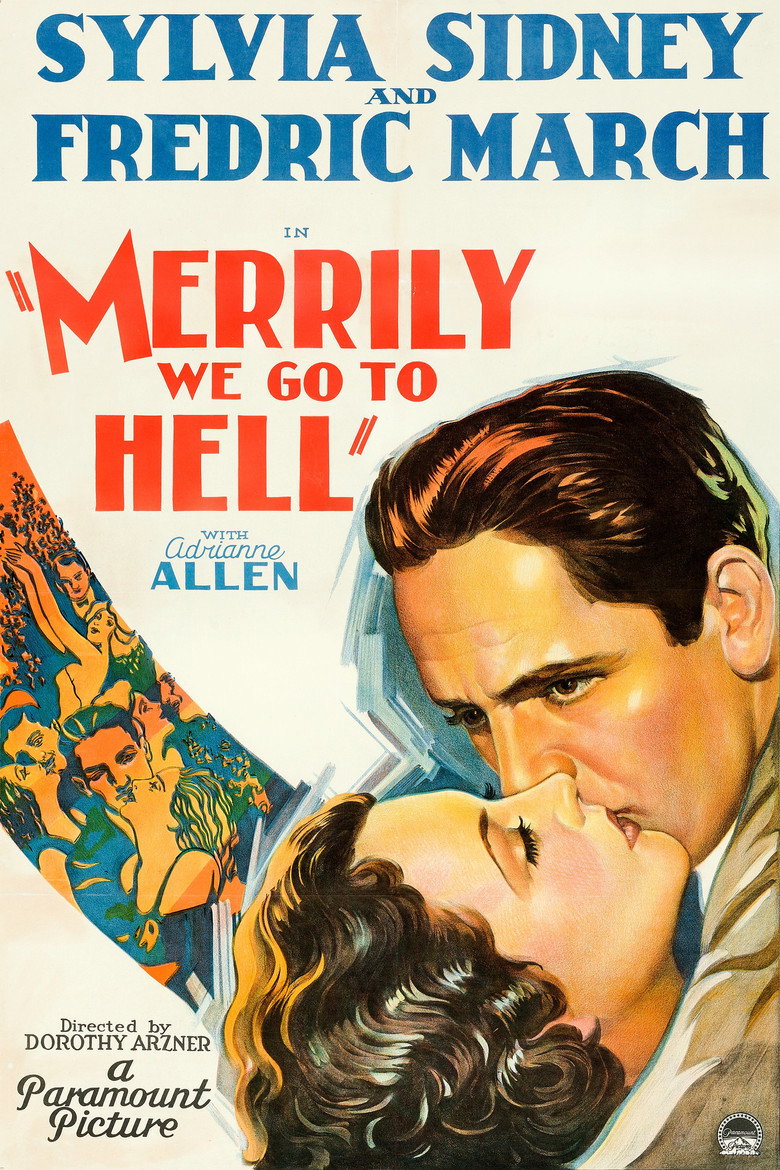 Poster artwork for Merrily We Go to Hell (1932).