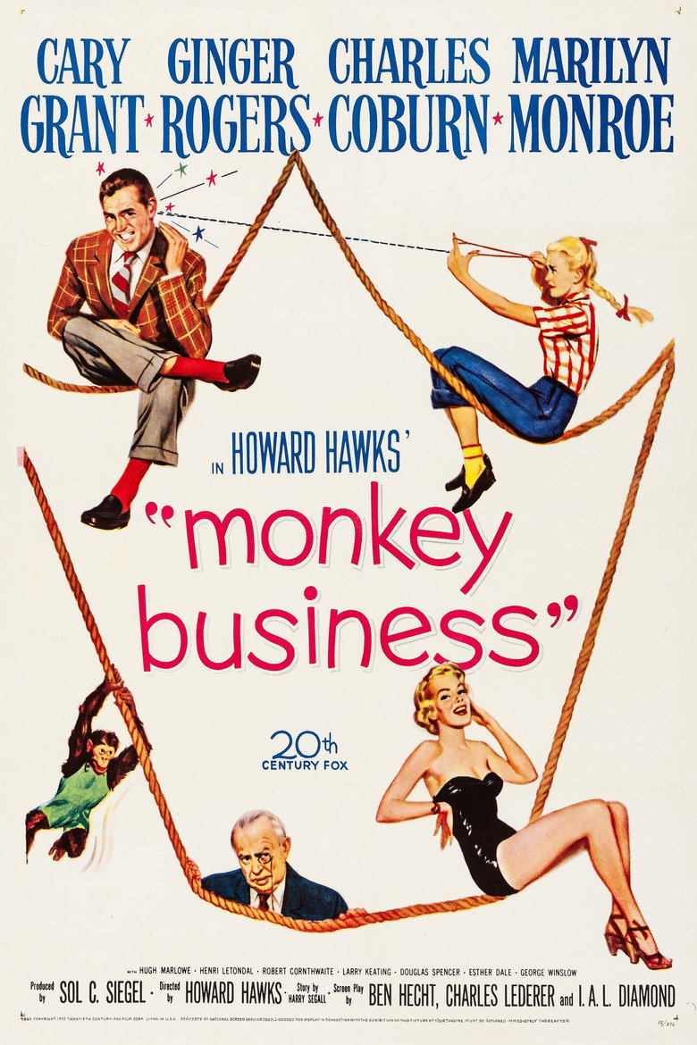 Poster artwork for Monkey Business (1952).