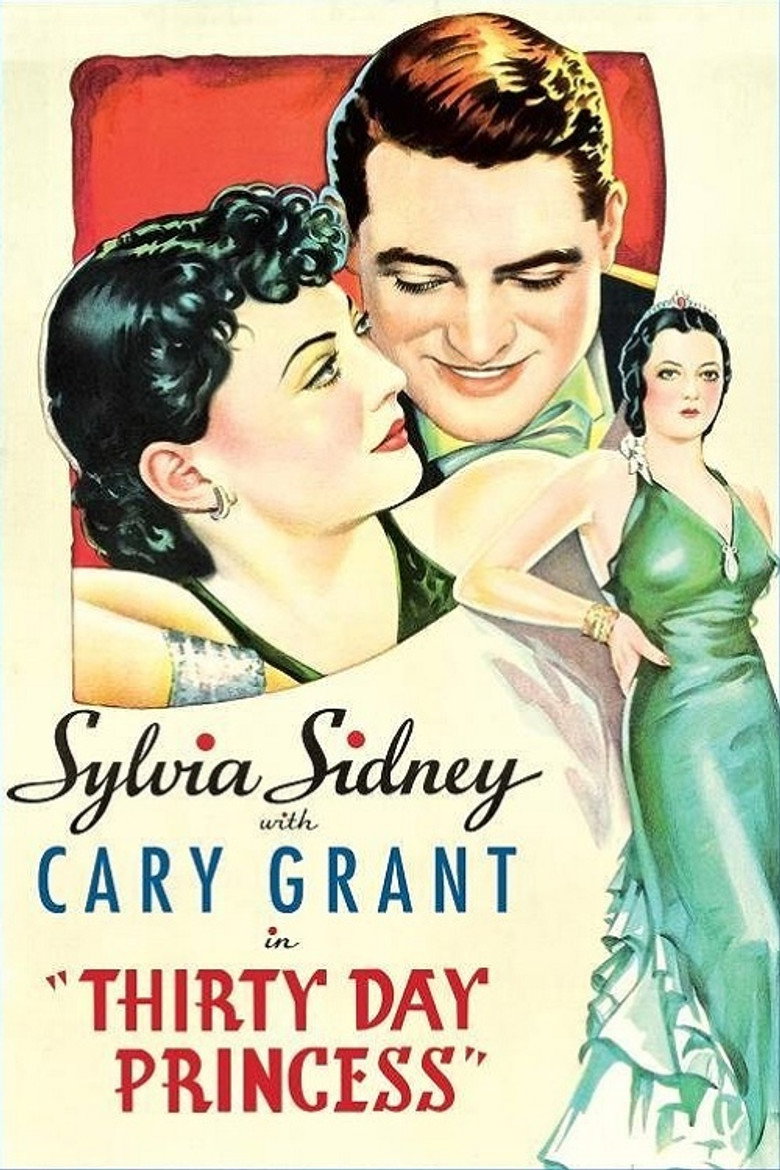 Poster artwork for Thirty Day Princess (1934).